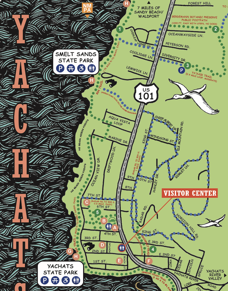 Yachats Map